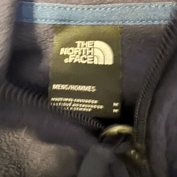The North Face Men's Glacier Full Zip Fleece Jacket Navy Blue Medium - Picture 4 of 6